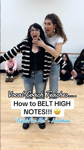 Vocal Coach Teaches Belting High Notes... "Fight for Me" from Heathers #singingcoach