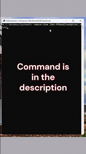 How to clear PowerShell auto complete #windows #powershell