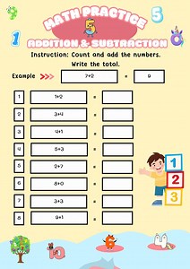 Classroom & Homeschool Math Activities – 11 Printable Pages of Addition, Subtraction, and Counting - Etsy