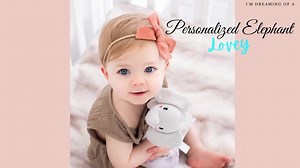Personalized Elephant Lovey: Embroidered Baby Security Blanket - Etsy