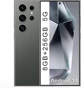 C24 Ultra Smartphone Unlocked 5G,6.8 Inch Display Android 14 Phone 6GB+128GB/1TB Expansion, 108MP Camera 6000mAh Cell Phone Face ID/Dual SIM/GPS/FM Radio(Green)