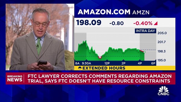 FTC lawyer corrects comments regarding Amazon trial, says FTC doesn't have resource constraints