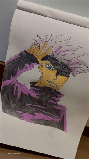 Day 13- Mischievous face😈 #artist #youtubeshorts #shorts #youtube #youtuber #gojosatoru #anime #fyp