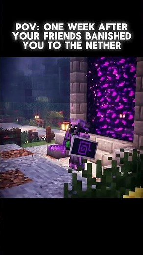 POV: Returning from the Nether after 1 Week! #minecraft #minecraftshorts #shorts #minecraftbuilding