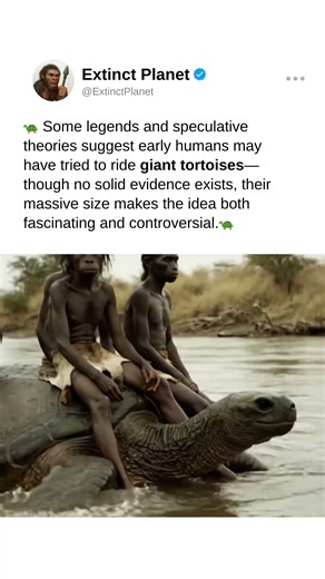 Did Humans Try Riding Giant Tortoises? Strange Theory 🐢🤯