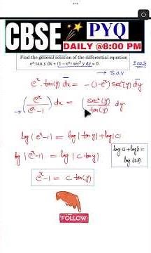 differential equation | differential equation 12th maths NCERT | separation of variable