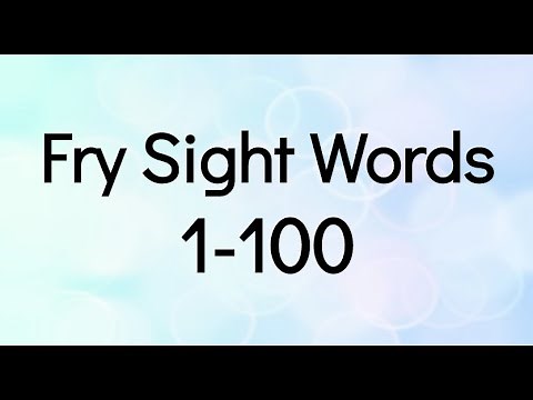 Fry First 100 Sight Words
