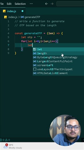 How to generate otp in javascript | JavaScript Interview Question | #javascript #dsa #reactjs