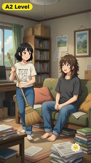 Ep.1: Friend's Messy Room : Slow English (A1-A2 Level)😱🚨| Mina Daily English