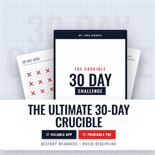 30 Day Fitness Challenge Planner | Workout Log, Habit Tracker & Discipline System (printable   Editable) - Etsy