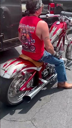 This Custom Chopper Is Straight Fire 🔥🏍️