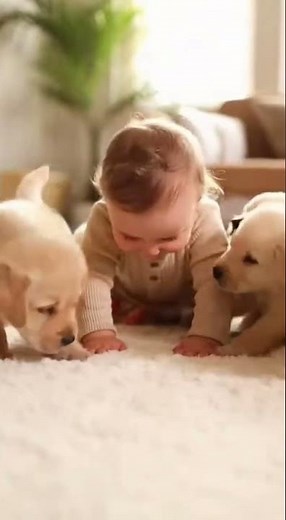 Baby Loves Playing With Puppies | Cutest Puppy Cuddle Moment Ever 🐶👶❤️