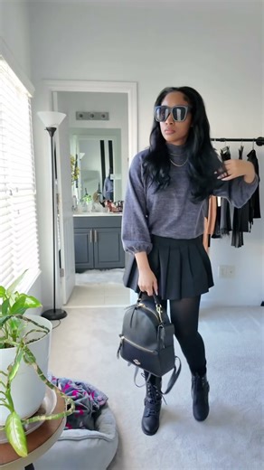 Making this pleated skirt work for fall/winter. #ootd #fashion #fashionstyle