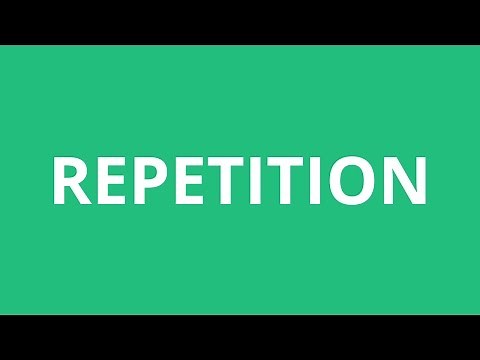 How To Pronounce Repetition - Pronunciation Academy
