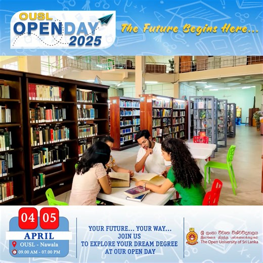 🌟 Get Ready for Open Day 2K25! 🌟 1 more day! Are you ready to take the first step toward your future? 🎓✨ ✨𝗧𝗛𝗘 𝗙𝗨𝗧𝗨𝗥𝗘 𝗕𝗘𝗚𝗜𝗡𝗦 𝗛𝗘𝗥𝗘!✨ 📅 𝐀𝐩𝐫𝐢𝐥 𝟒𝐭𝐡 & 𝟓𝐭𝐡, 𝟐𝟎𝟐𝟓 | 📍 𝐎𝐔𝐒𝐋 𝐍𝐚𝐰𝐚𝐥𝐚 𝐏𝐫𝐞𝐦𝐢𝐬𝐞𝐬 𝗘𝘅𝗽𝗹𝗼𝗿𝗲 𝗲𝘃𝗲𝗿𝘆𝘁𝗵𝗶𝗻𝗴 𝗳𝗿𝗼𝗺 𝗖𝗲𝗿𝘁𝗶𝗳𝗶𝗰𝗮𝘁𝗲 𝗣𝗿𝗼𝗴𝗿𝗮𝗺𝗺𝗲𝘀 𝘁𝗼 𝗣𝗵𝗗𝘀, 𝗴𝘂𝗶𝗱𝗲𝗱 𝗯𝘆 𝗽𝗿𝗼𝗳𝗲𝘀𝘀𝗶𝗼𝗻𝗮𝗹𝘀 𝘄𝗵𝗼 𝘄𝗶𝗹𝗹 𝗵𝗲𝗹𝗽 𝘆𝗼𝘂 𝗱𝗶𝘀𝗰𝗼𝘃𝗲𝗿 𝘆𝗼𝘂𝗿 𝗱𝗿𝗲𝗮𝗺 𝗱𝗲𝗴𝗿𝗲𝗲. 🎓 💡 𝐘𝐨𝐮𝐫 𝐣𝐨𝐮𝐫𝐧𝐞𝐲 �