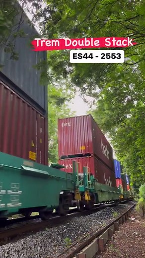 🇧🇷Trem Double Stack, da Brado logística. #ferrovia #trem #trens #rail #railway | Trens Brasil Vídeos