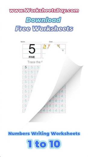 1 to 10 Numbers writing worksheets