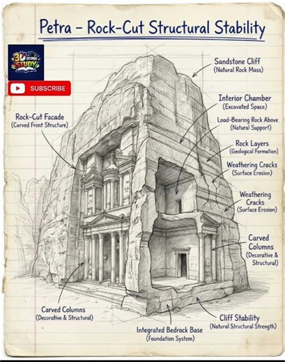 Petra Rock-Cut Architecture: How These Ancient Structures Stay Stable#Petra #RockCutArchitecture