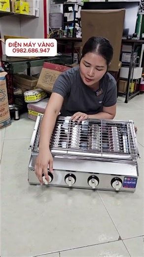 Bếp Nướng Hàu 4 Họng Ngắn Sử Dụng Bình Ga To #bepnuong #bepnuongga #bepnuonggas