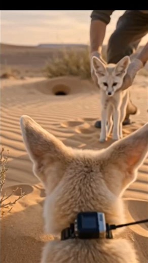 Adorable Fennec Fox Pups in Their Secret Burrow 🦊 #fox #cutepuppy #desertanimals #babyfox #wildlife