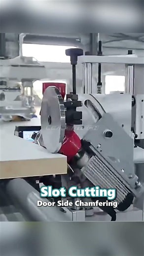 Automated Wooden Door Production Line with Transport, Cutting & Grooving. #woodworkingmachinery