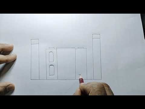 Easy Taj Mahal Drawing for Beginners | Step by Step Taj Mahal Sketch | Famous Monument Drawing 