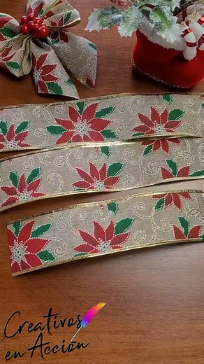 1M views · 15K reactions | Como Hacer Lazos Navideños ➰✨(PARA PRINCIPIANTES) | Creativos en Acción | Facebook