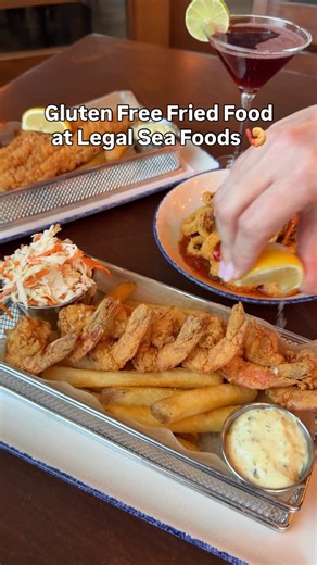 All fried items at Legal Sea Foods are gluten free. Crispy, golden classics. No compromise. 🍤🐟✨ | Legal Sea Foods