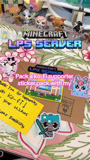 Thank you for supporting the Ko-Fi!! 🥹💕 - - #minecraft #lps #stickers #minecraftbuilding #packingorders