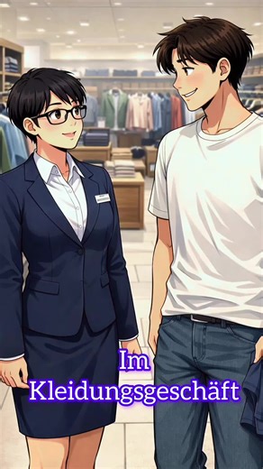 deutsch_mit_dialog Practice real German while shopping for clothes! Perfect for A2-B1 learners who want to speak and understand evervdav German in real-life situations. In this dialogue you'll hear: . Asking for jeans (,,Haben Sie diese Jeans in meiner Größe?