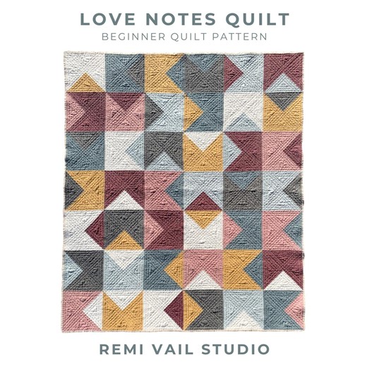 Love Notes Quilt Pattern: Beginner Friendly Throw (PDF Download) - Etsy
