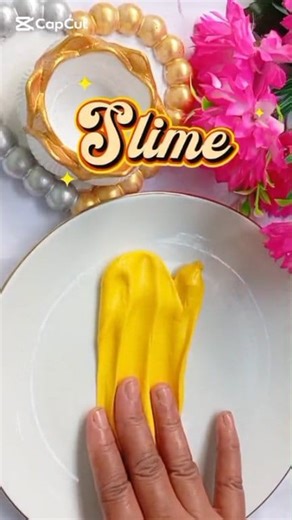 Yellow Slime 💛 #homemade #slime #fpyシviralfypシ゚viralシalシ #viralvideo | Nur Art & Craft Gallery