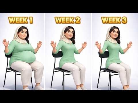 Chair Exercise for Belly Fat Loss 🔥 Lose Side & Thigh Fat at Home (No Jumping) | No gym | No diet