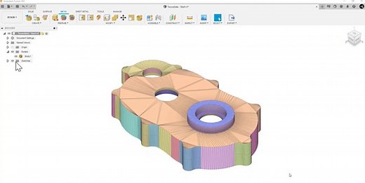 So konvertieren Sie in Fusion 360 einen Volumenkörper in einen Netzkörper