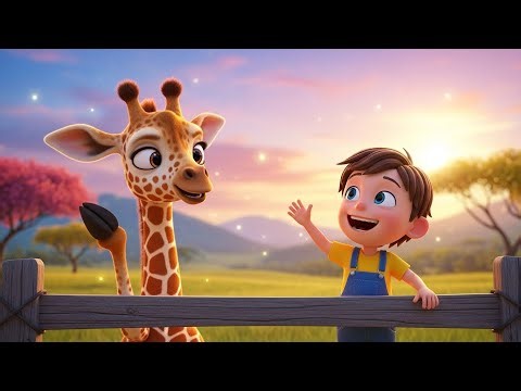 Baby Giraffe Peeked Over the Colorful Fence 🦒🌈 | Funny Toddler Song | Kids Rhymes