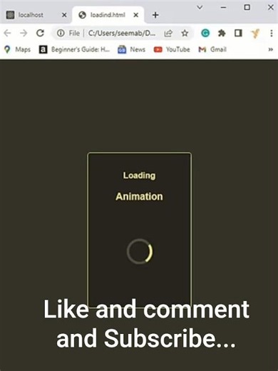 page loading animation using html and css...