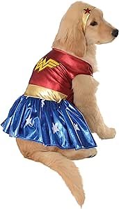 DC Comics: Wonder Woman Pet Costume for For Dogs or Cats by Rubies, Large