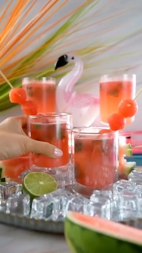 Watermelon Fizz Mocktail: https://www.atkins.com/recipes/summer-watermelon-fizz-mocktail/3175 0.3g Protein 0.1g Fat 0.2g Fiber 13cal 3.2g net carbs | Atkins