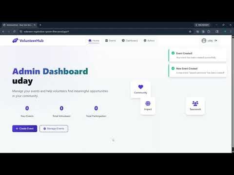 Volunteer Registration System | Full Stack Project (Node.js, MongoDB, HTML, CSS, JS)