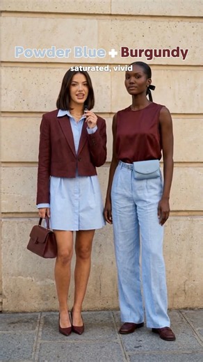 Powder Blue, Two Ways: Navy vs. Burgundy 🫧 | The Bow Room