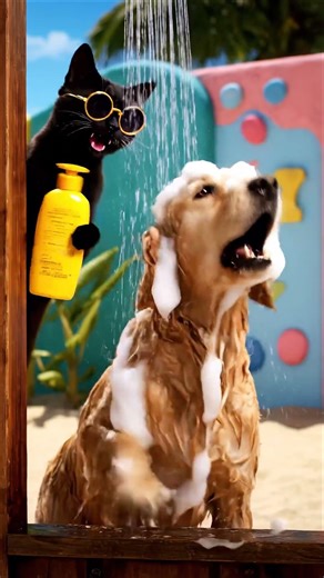 Numer z szamponem :) #cats #dogs #prank #shampoo