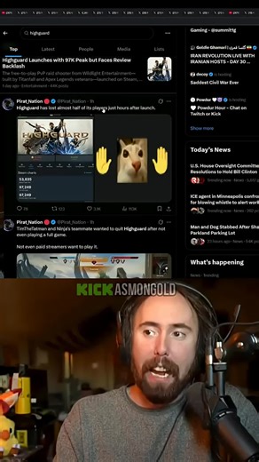Asmongold reacts to politics, breaking news, and controversial debates live on stream. In this short clip, Asmongold discusses current political topics, conservative viewpoints, America, viral news stories, and heated debates with viewers while reacting to Reddit posts, tweets, and trending headlines. This Asmongold short features real-time reactions to political news, online discourse, and culture war topics including Trump, U.S. politics, Hasan controversies, streamer drama, and shocking news 