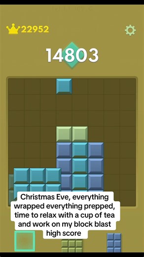 Hopefully I’ll beat that block blast highscore before Christmas #blockblast