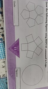 Draw the following figures using REPEAT command in Logo. The fi... | Filo