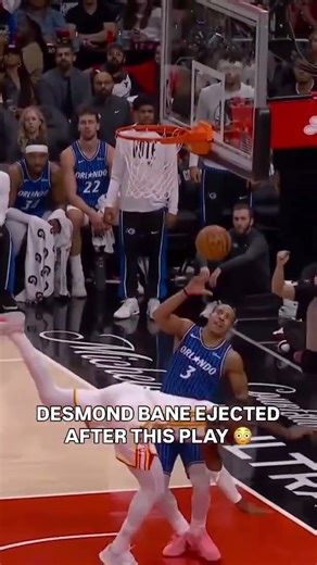 Bane EJECTED after HARD foul 😳 #desmondbane #bane #nba #orlandomagic #magic #orlando #basketball