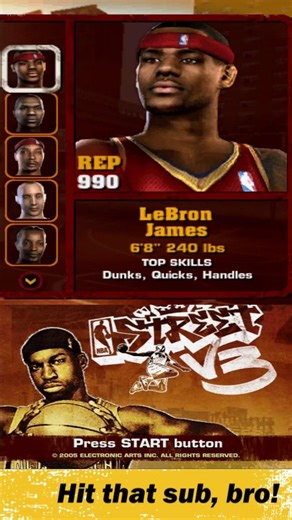 NBA Street V3 – Cleveland Cavaliers Roster | Classic Street Basketball on PS2, Xbox & GameCube