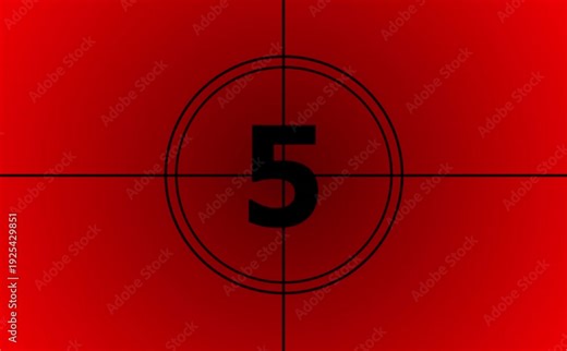 universal film leader, symbol counting down from 10, with chroma key green screen at the final, vintage style movie Old movie countdown ten seconds 4k video