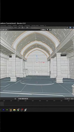 Modeling a detailed throne room in Blender #blender #blender3d