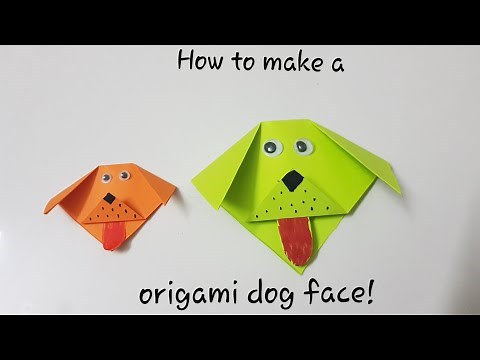 How to make origami dog face | Easy origami for kids | Paper Dog Face | DIY Nursery Craft Ideas