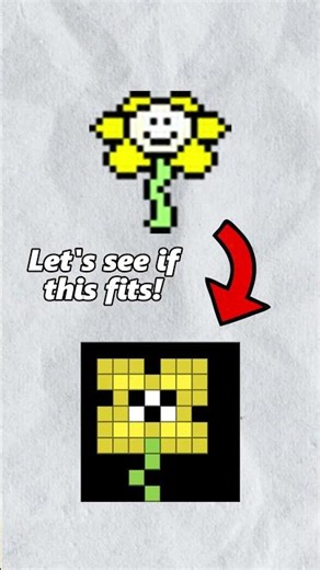 Will flowey fit on a 10x10 grid? #pixelart #pixelarttutorial #drawing #undertale